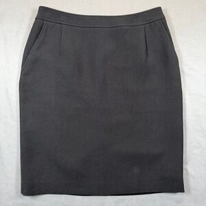 Calvin Klein Pencil Skirt Womens 6P Black Crepe Lined Career Office Wear